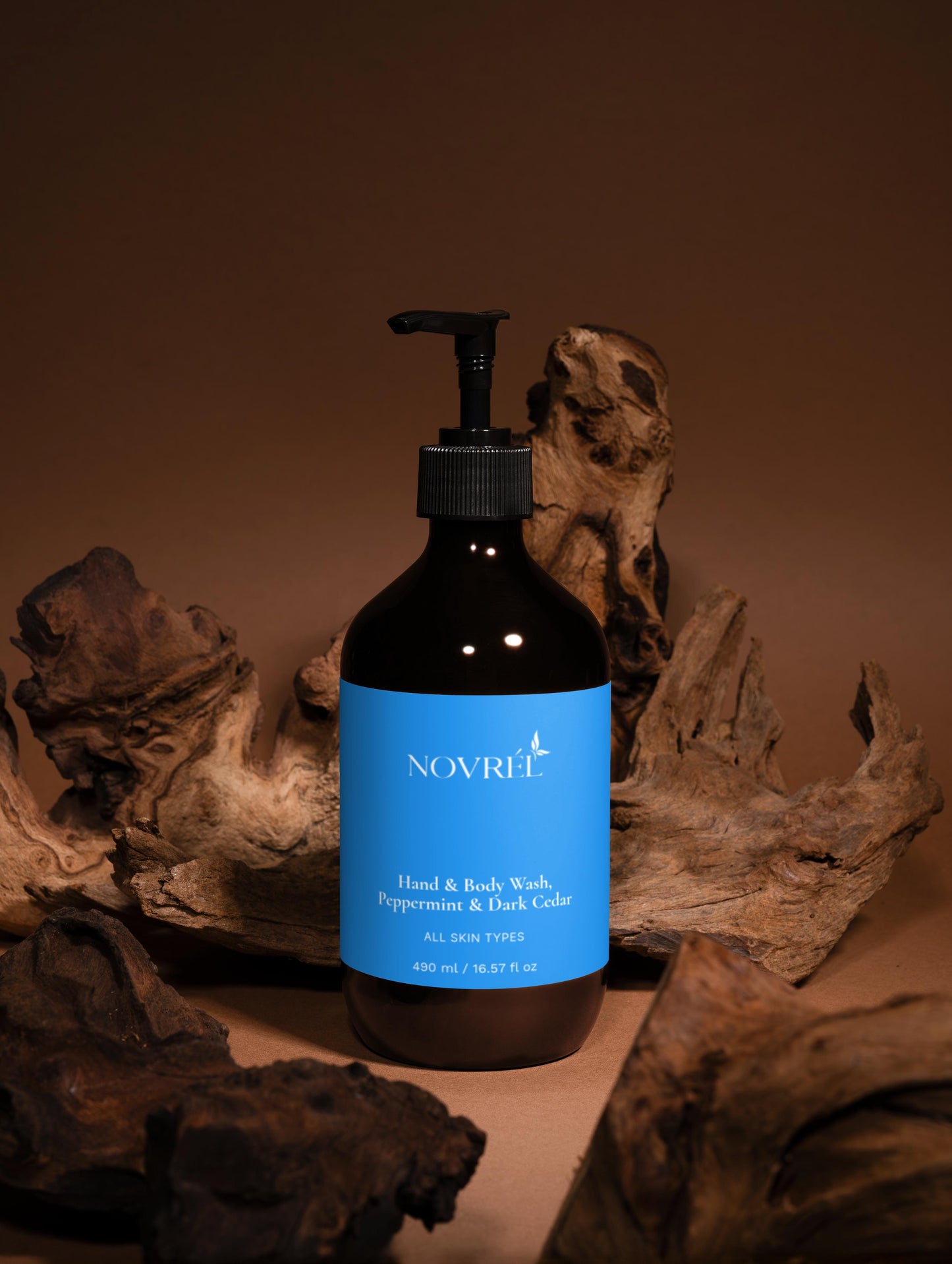 Hand & Body Wash, Peppermint & Dark Cedar